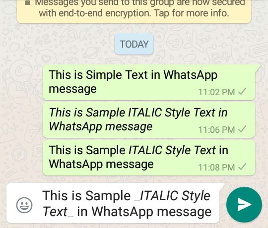 Como enviar mensagens em fonte Itálica sobre o Whatsapp