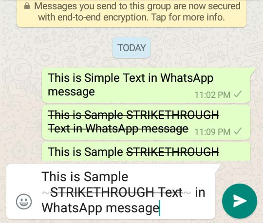 Como enviar mensagens em fonte Strikethrough sobre o Whatsapp