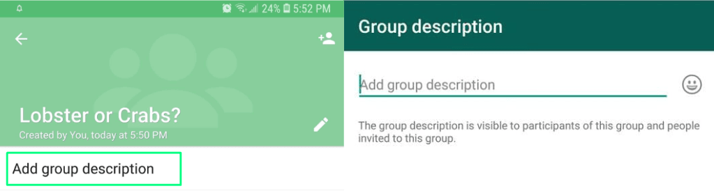 Descrição do Grupo